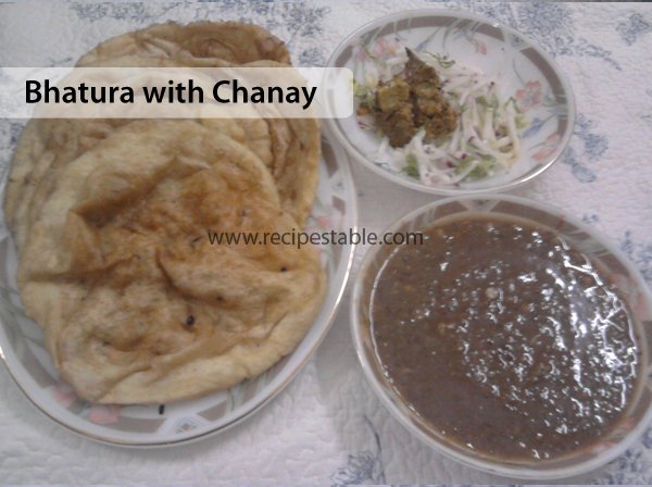 Bhatura with Chanay Recipe