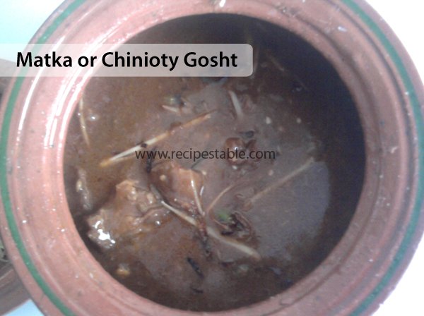 Matka or Chinioty Gosht Recipe