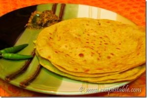 Paratha with Mango Pickle