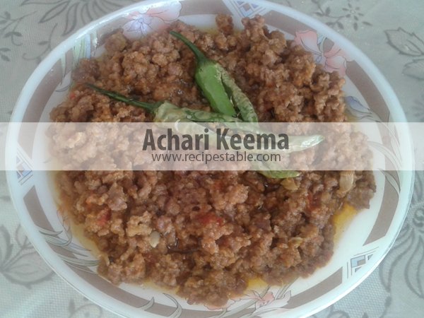Achari Keema Recipe