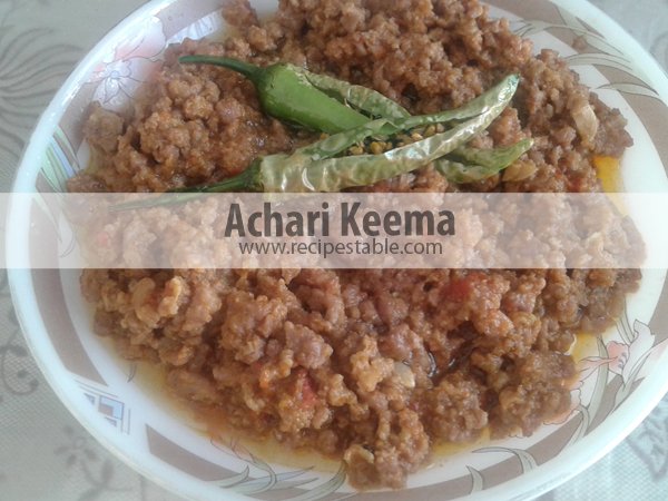 Achari Keema Recipe