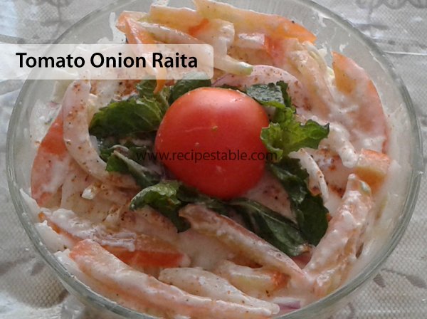 Tomato Onion Raita Recipe