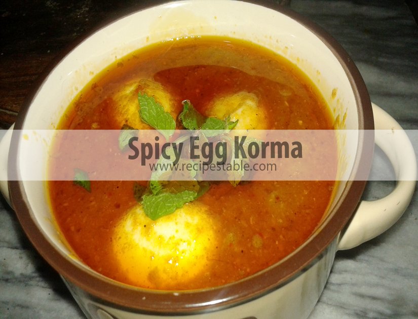 Spicy Egg Korma recipe