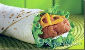 Garlic mayo chicken wraps