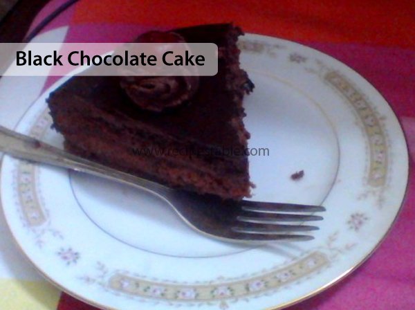 Black Chocolate Cake Recipe