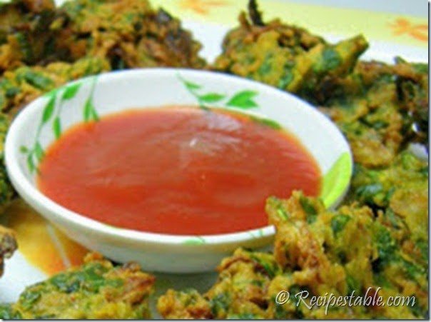 Spinach and Mint Pakora recipe