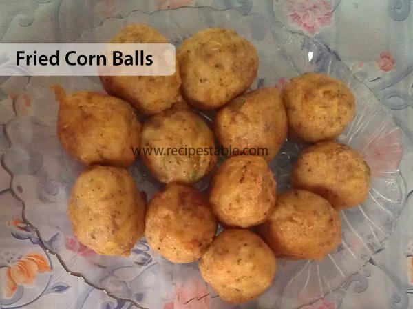 Fried Corn Balls Recipe