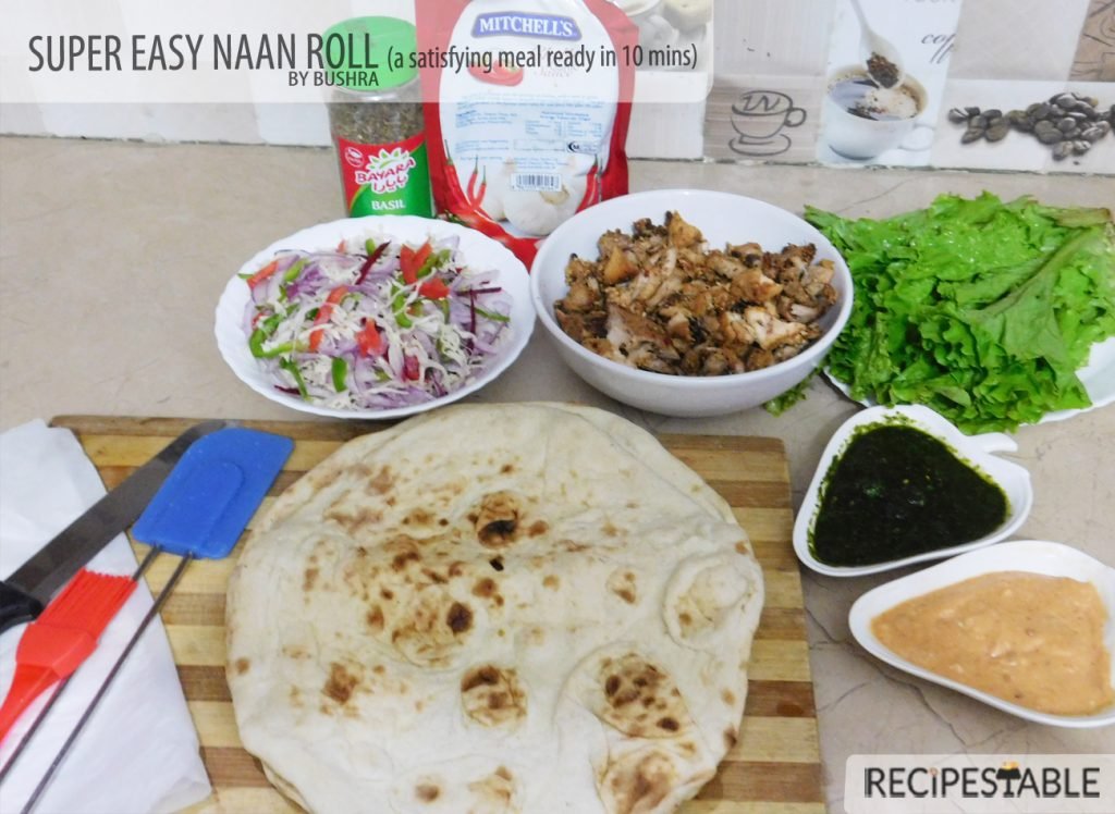 Super Easy Naan Roll (A Satisfying Meal Ready in 10 Mins)