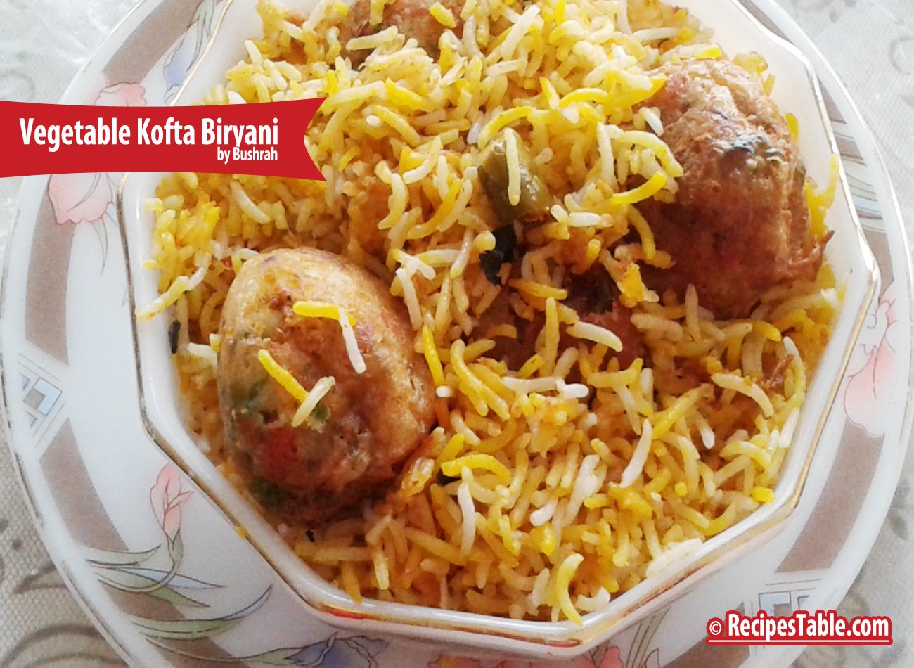 Vegetable Kofta Biryani recipe