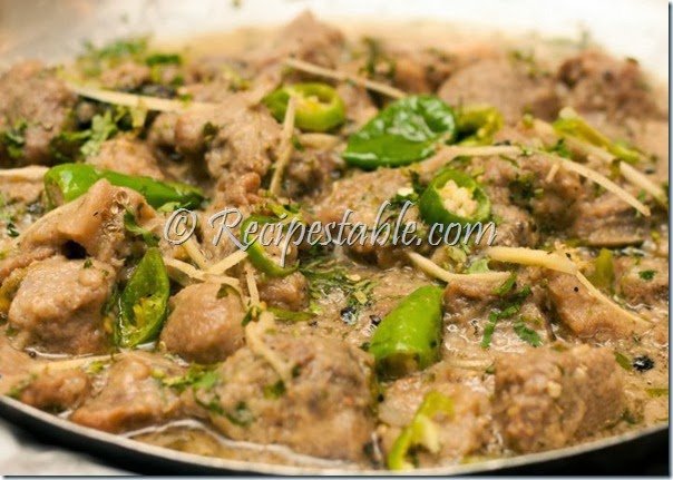 White Mutton Karahi Recipe