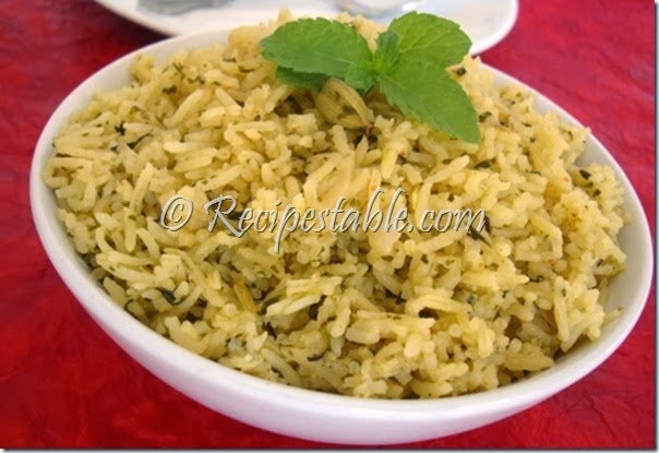 mint pulao recipe