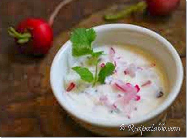Red Radish Raita recipe