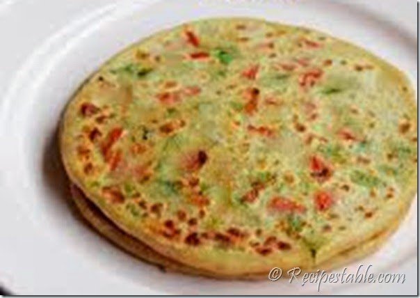 Vegetable Cheese Paratha Recipe