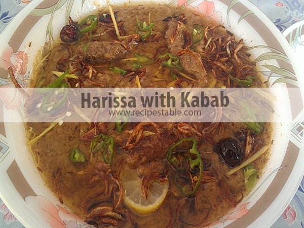 Harissa with kabab Recipe