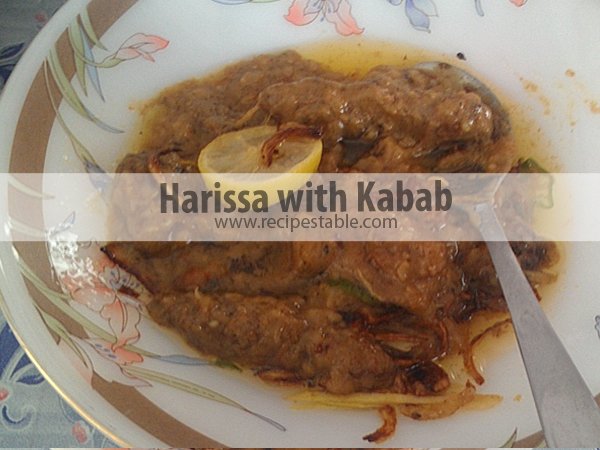 Harissa with kabab Recipe