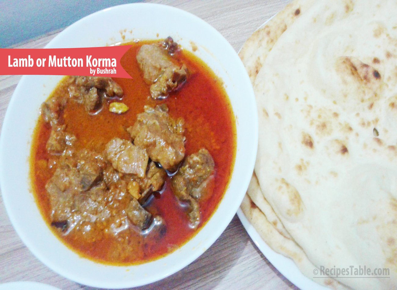 Lamb Mutton Korma recipe with step by step pictures