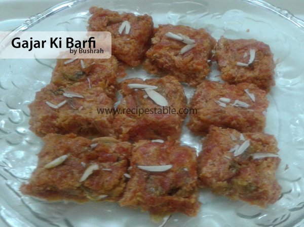 Gajar Ki Barfi Recipe