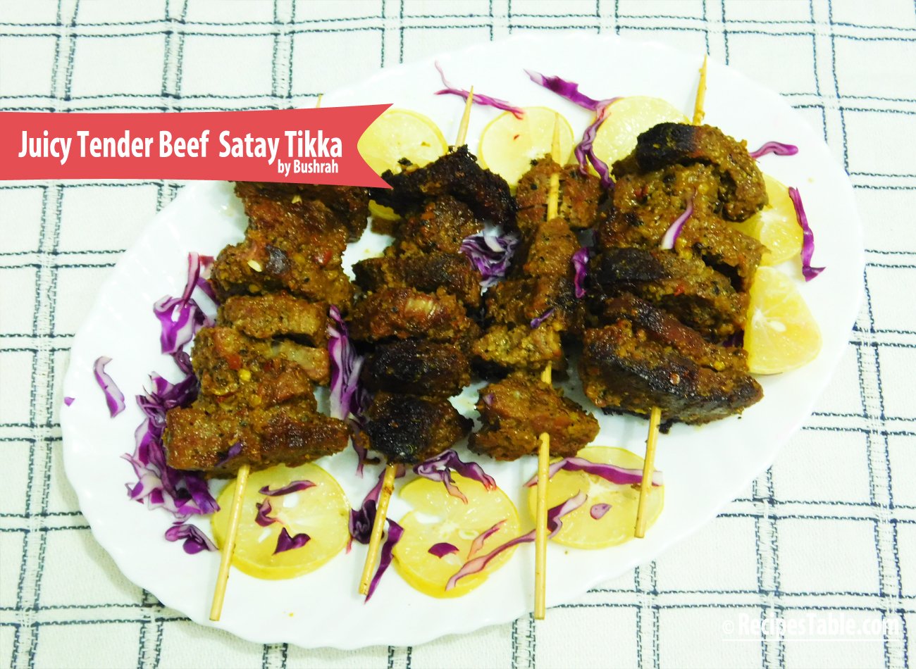 Juicy and Tender Beef Satay Tikka