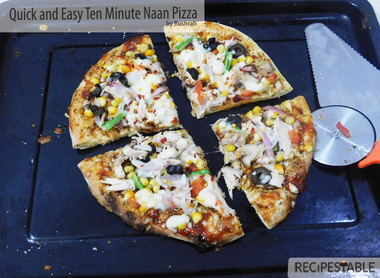 Quick and Easy Ten Minute Naan Pizza