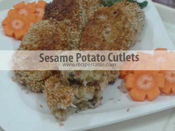 Sesame Potato Cutlets Recipe