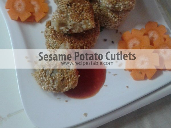 Sesame Potato Cutlets recipe