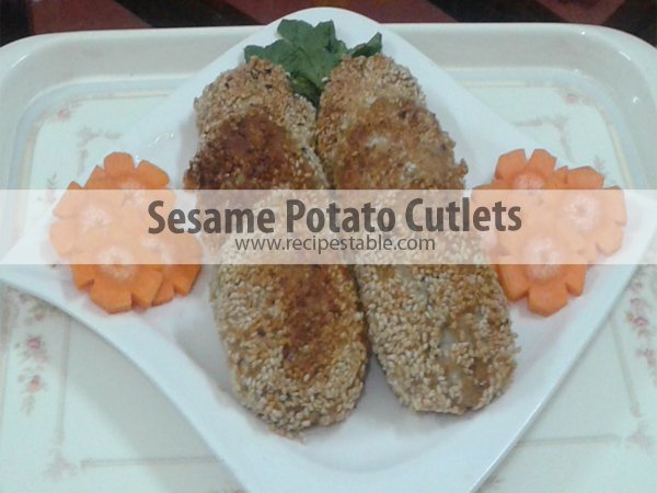 Sesame Potato Cutlets Recipe