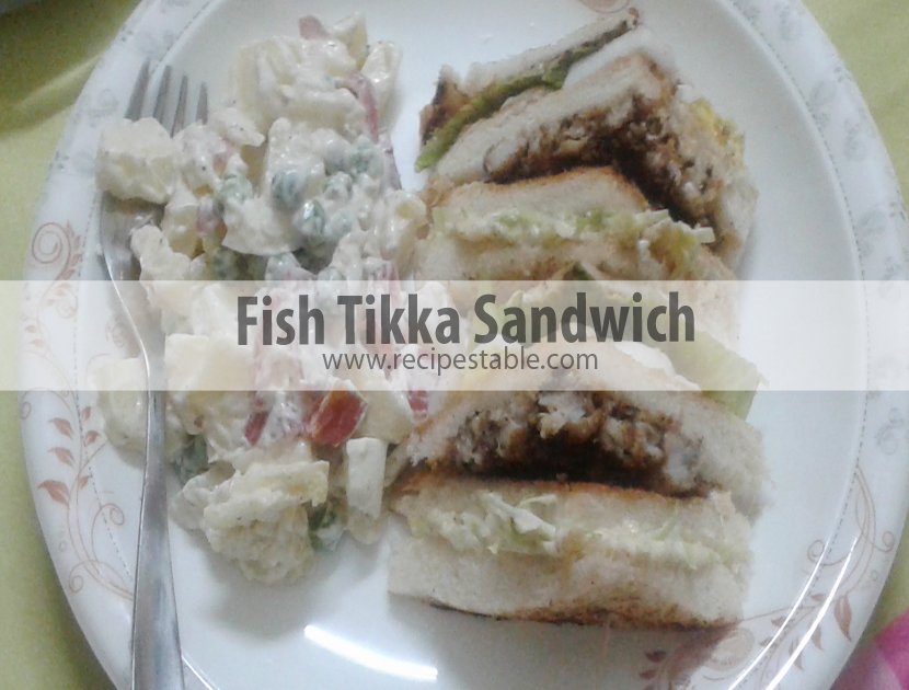 Fish Tikka Sandwich Recipe
