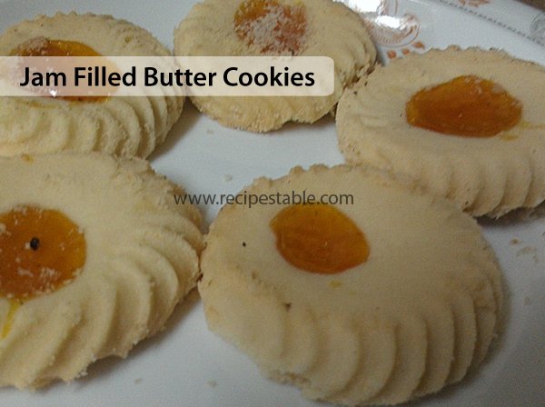Jam Filled Butter Cookies Recipe