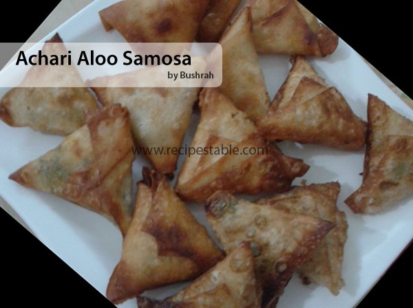 Achari Aloo Samosa Recipe