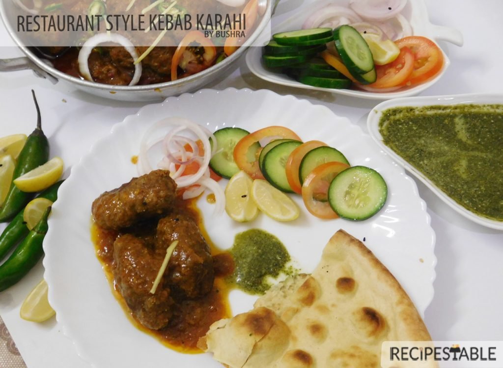 Restaurant Style Kebab Karahi Recipe