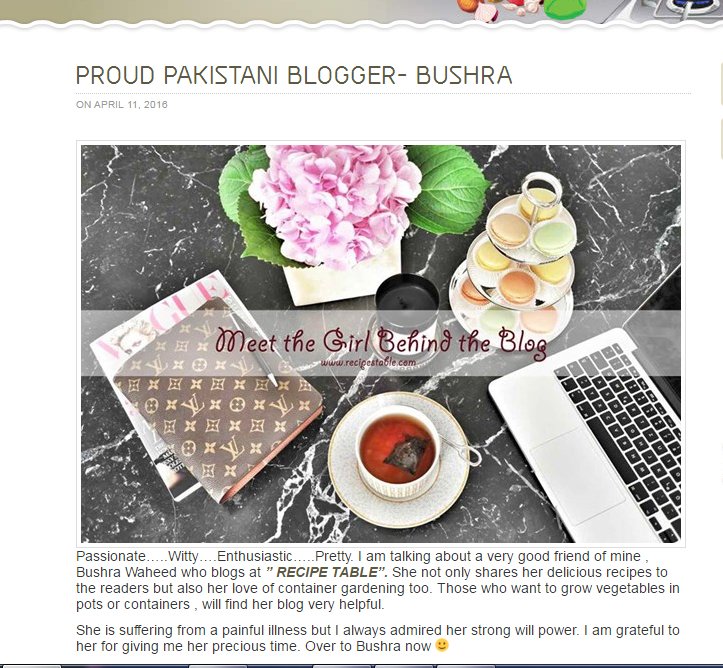 MY Interview as a Proud Pakistani Blogger