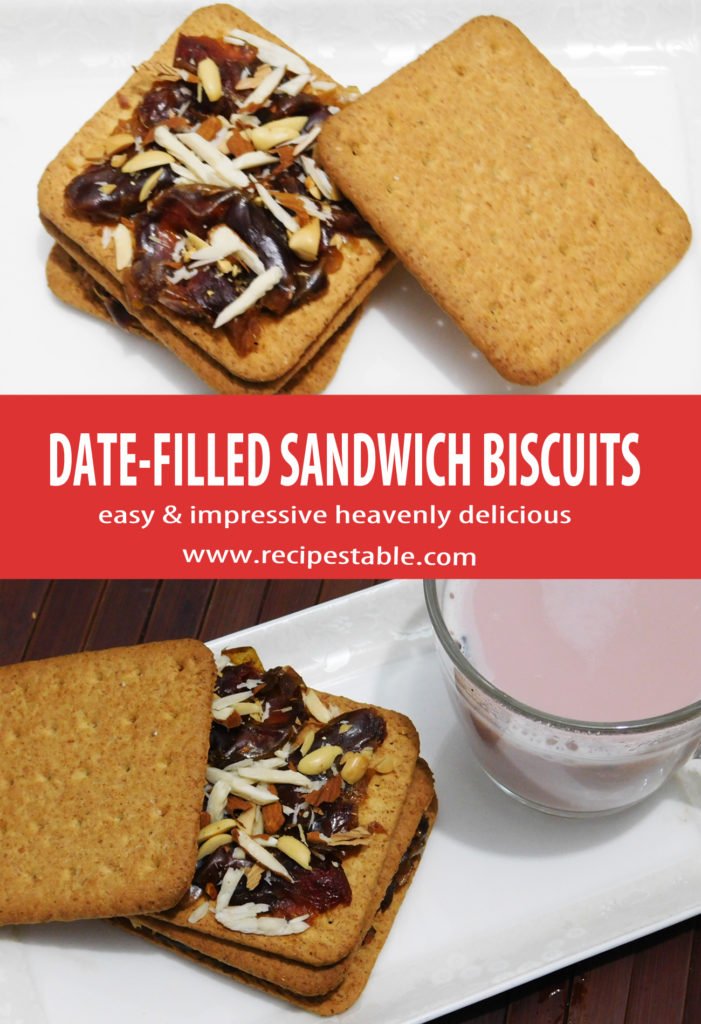 Enjoy the sweet, delicious taste of dates in these double-layered sandwich biscuits. This Date-Filled Sandwich Biscuits Recipe is very easy to follow, and the sandwich are a genuine treat that is hard to resist